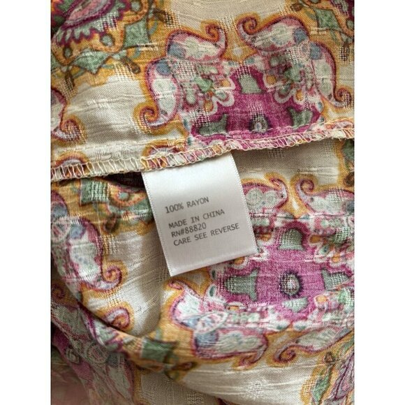 NWT Christian Siriano Womens Size S Pink Floral Sleeveless Blouse Ruffle Neck - Picture 6 of 6